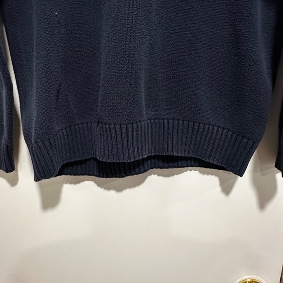 VTG 90s Tommy Hilfiger Navy Crew Neck Heavy Cotton Pullover Sweater Men's Sz XL. - Picture 11 of 14